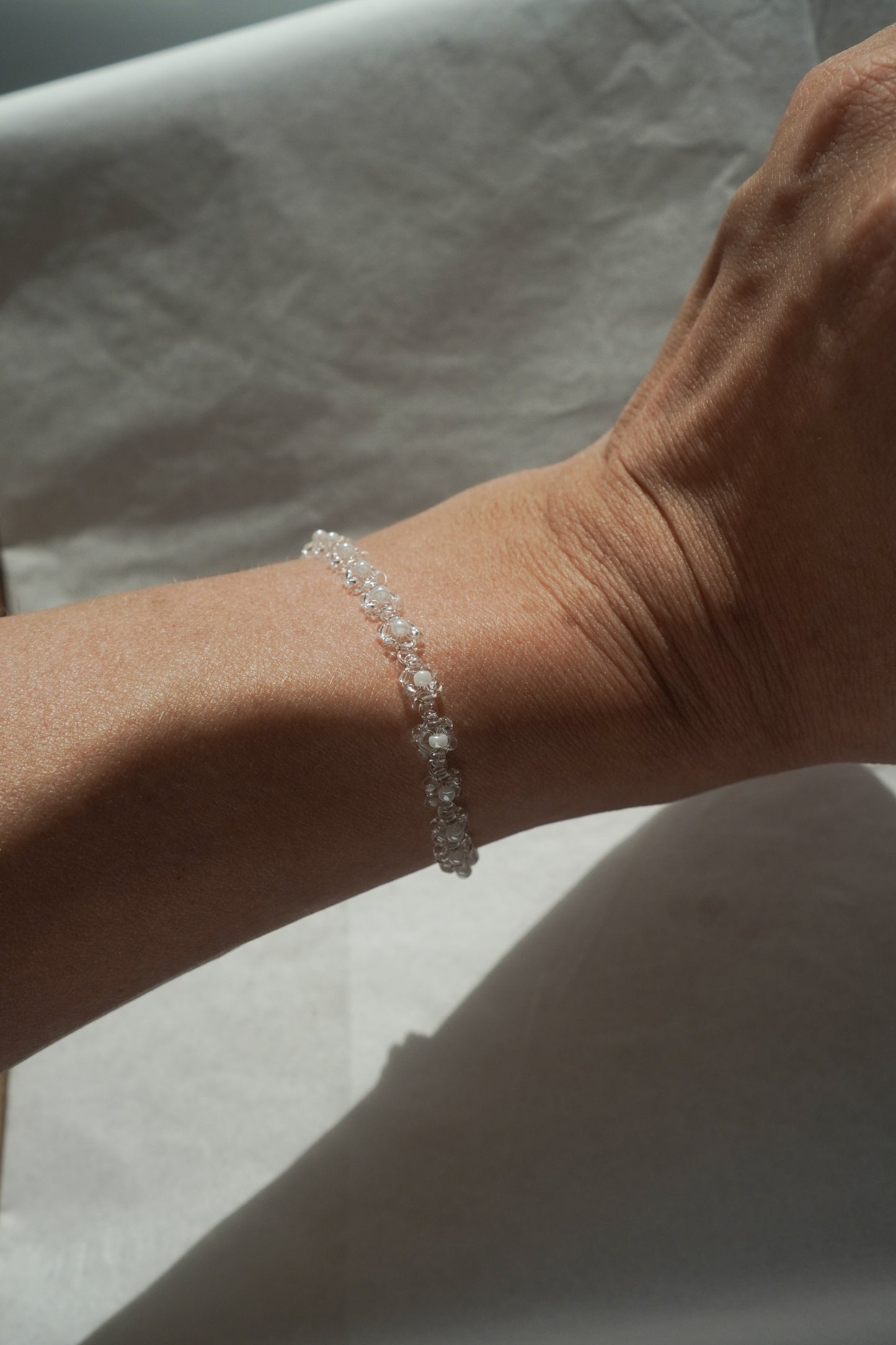 Armband - Blommor Kristall / Vit