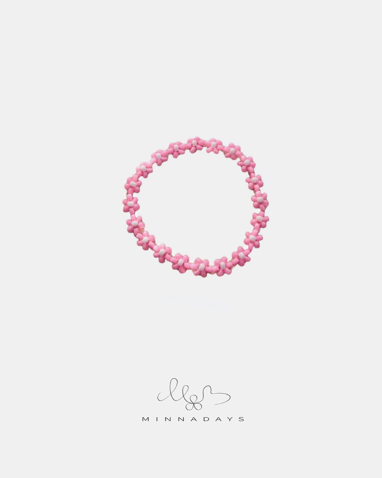 Armband - Rosa / Vit